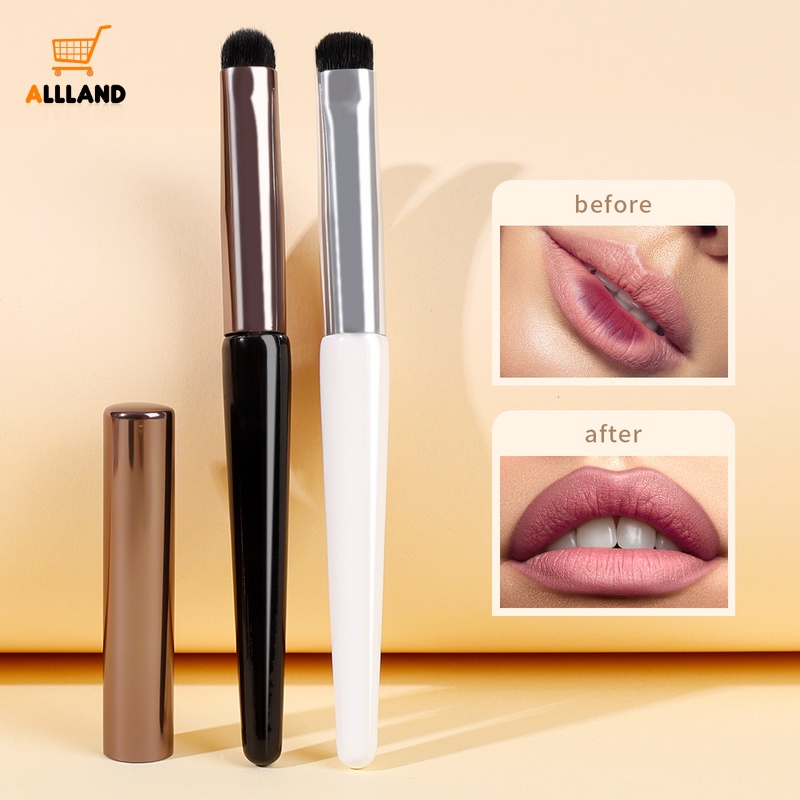 Cọ Vẽ Môi Chính Xác Có Nắp / Cọ Trang Điểm Môi Chống Nhòe / Lông Nylon Tay Cầm Bằng Gỗ