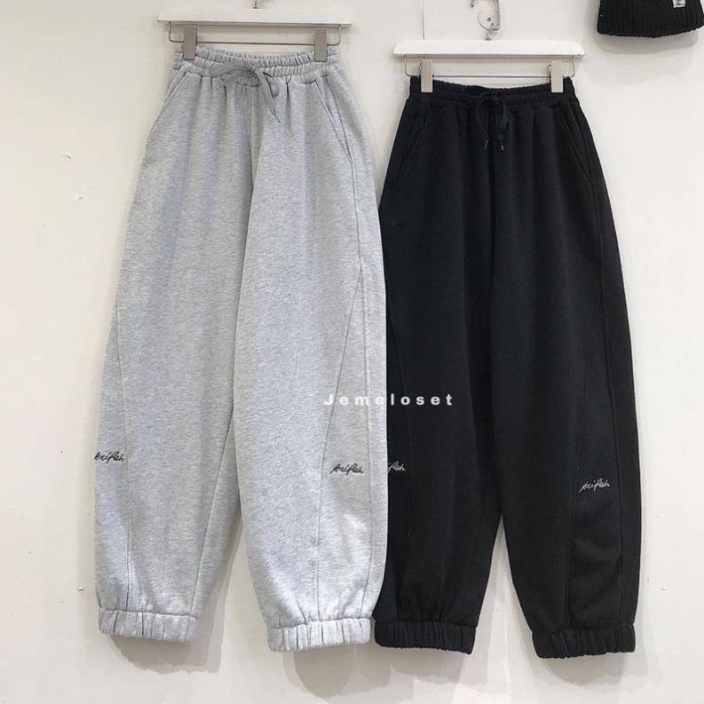 [GIÁ HỦY DIỆT] Quần Jocgger Nỉ Bo Chân Thêu Chữ Chất Nỉ Ngoại Dày Đẹp Có Size Unisex Nam Nữ Ulzzang