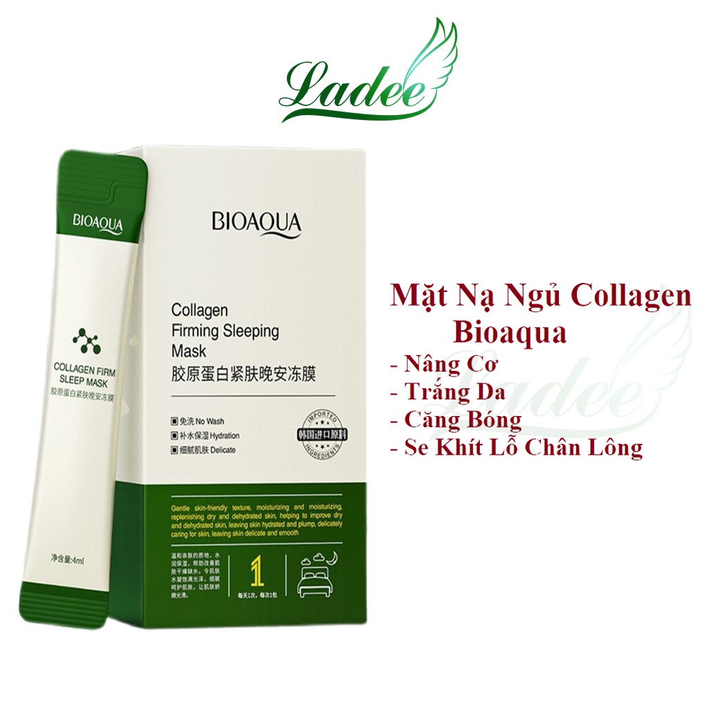 Mặt Nạ Ngủ Mặt Nạ Collagen Nâng Cơ Căng Bóng Dưỡng Trắng Da Hộp 20 Gói