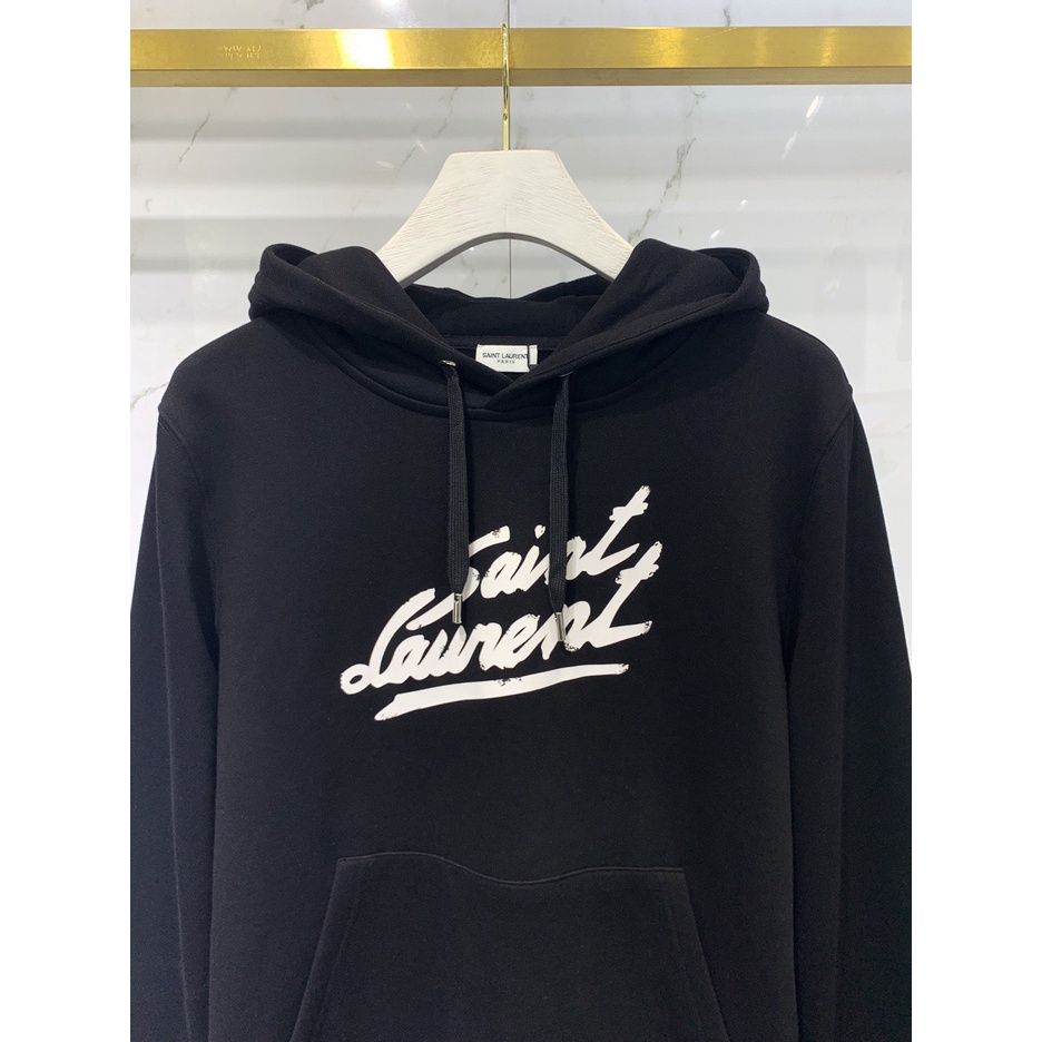 S * LY Áo Hoodie cotton Nguyên Chất Dài Tay In logo Chữ Phong Cách Mới Thu Đông Cho Nam