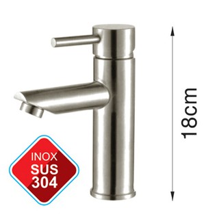 Vòi lavabo nóng lạnh inox sus 304 lr002
