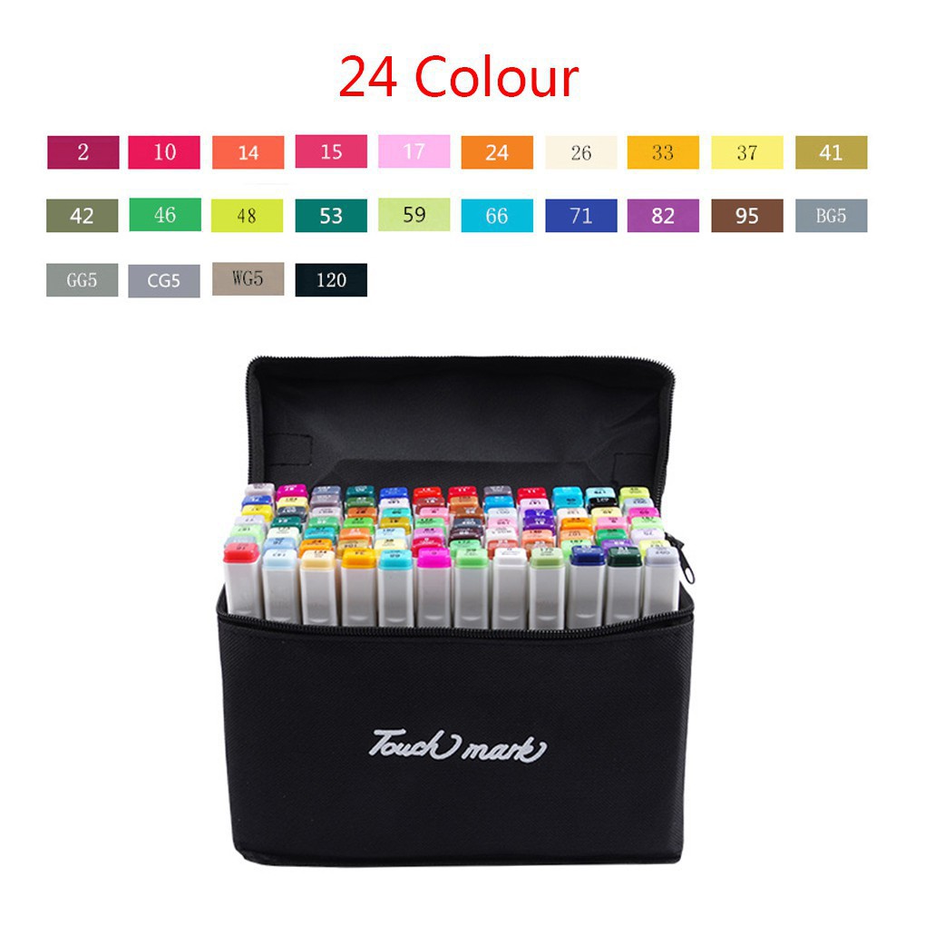 Bút màu Túi Vải Bộ 30/60/80 màu,vẽ anime phong cảnh