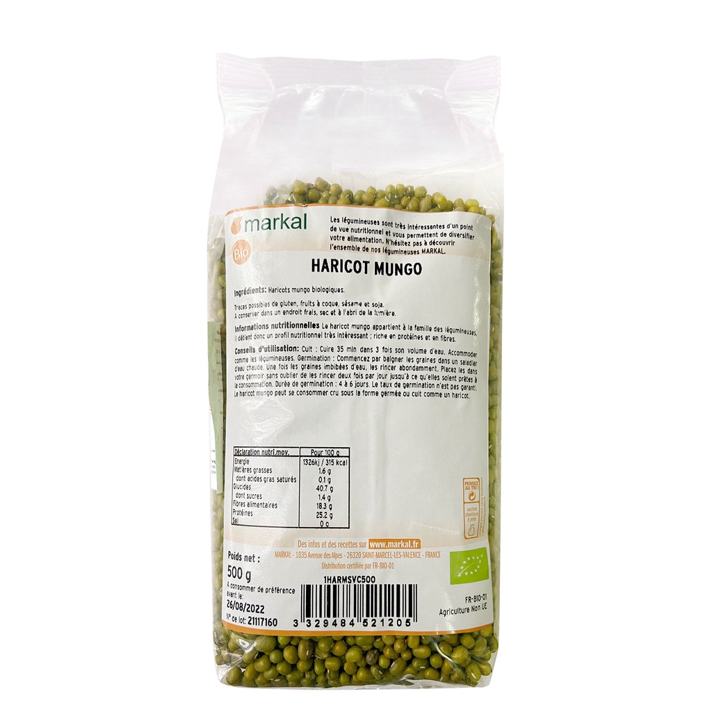 Đậu xanh hữu cơ 500gr - Markal