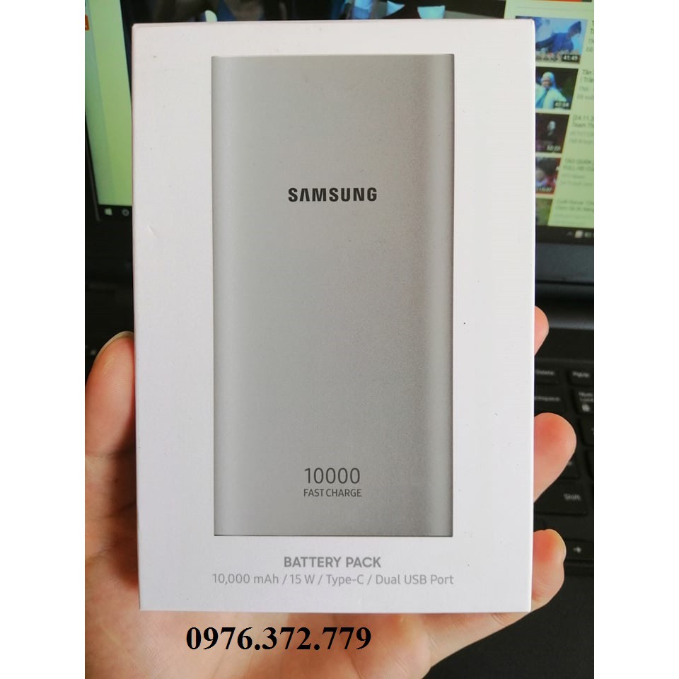 [Mã 159ELSALE hoàn 7% đơn 300K] Sạc dự phòng Samsung 10.000mAh chính hãng - Sạc nhanh cổng Type C