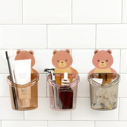 Cốc gấu đựng bàn chải kem đánh răng Cốc gấu dán tường siêu dính