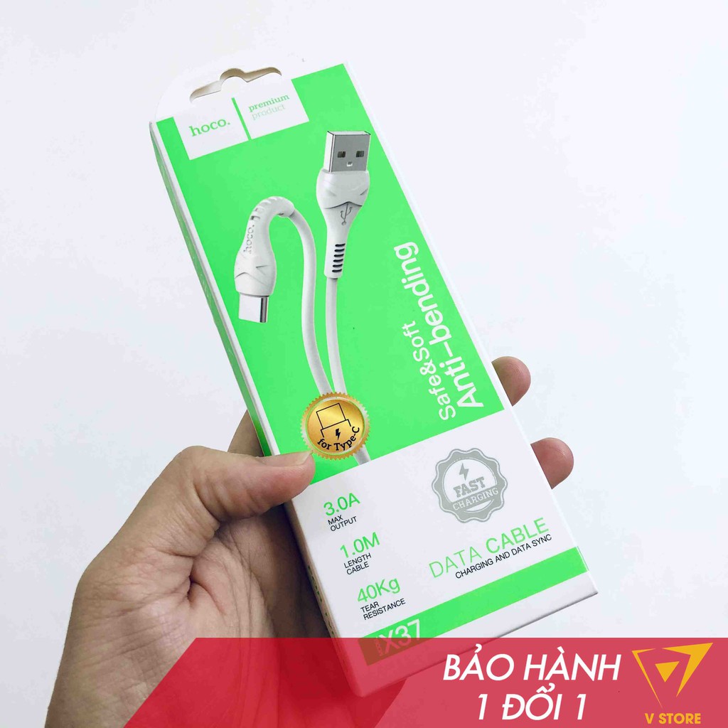 Dây cáp sạc nhanh cho ip android lightning micro usb type c dây dù nhựa hoco x14 x37 dài 1m 2m [hoco đà nẵng