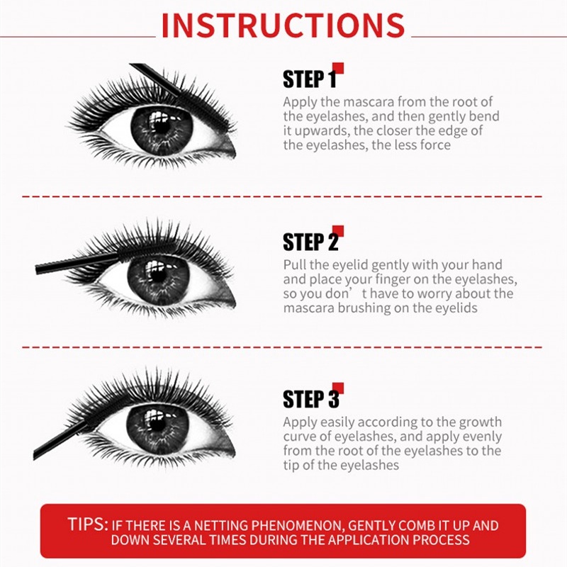 Mascara Sợi Tơ 4D YANQINA Chống Thấm Nước Không Nhòe Chuốt Dày Và Cong Mi