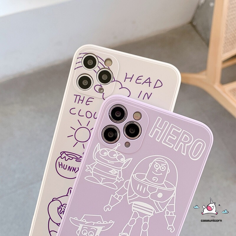 Ốp lưng silicon mềm họa tiết gấu Pooh màu trơn cho iPhone 11 7plus 8plus 6 6s Plus 7 8 11Pro Max X XR XS MAX SE | BigBuy360 - bigbuy360.vn