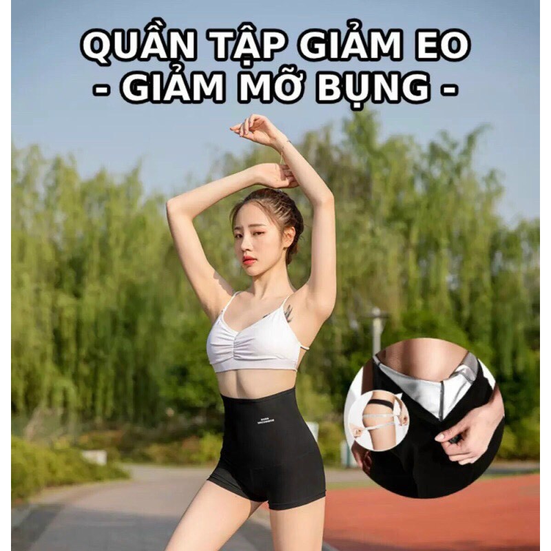 Quần tập giảm eo đen