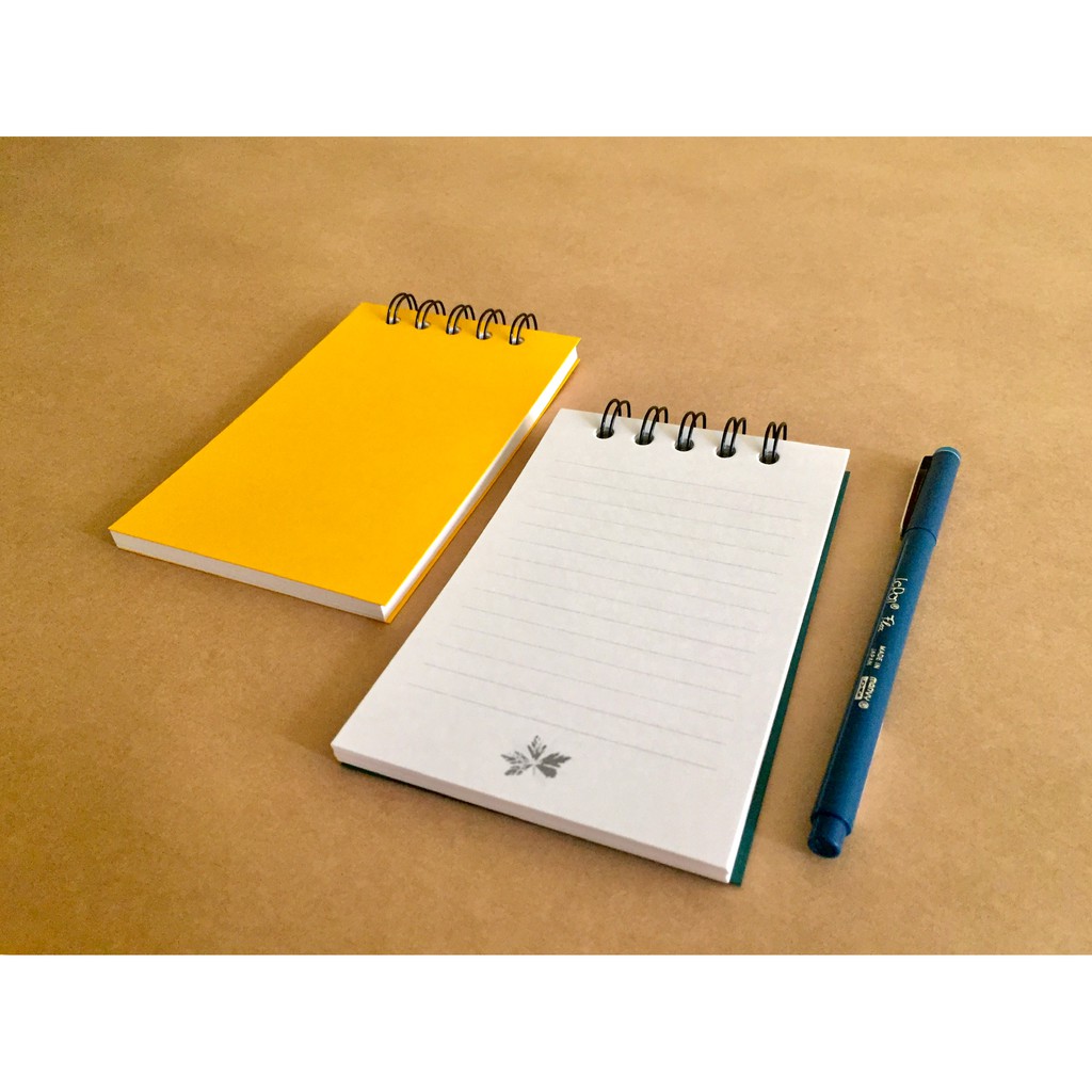 Sổ lò xo bỏ túi - Pocket-size Notebook kèm lịch năm 2022 - Ruột giấy tự chọn: Ô vuông / Chấm bi / Kẻ ngang / Trơn