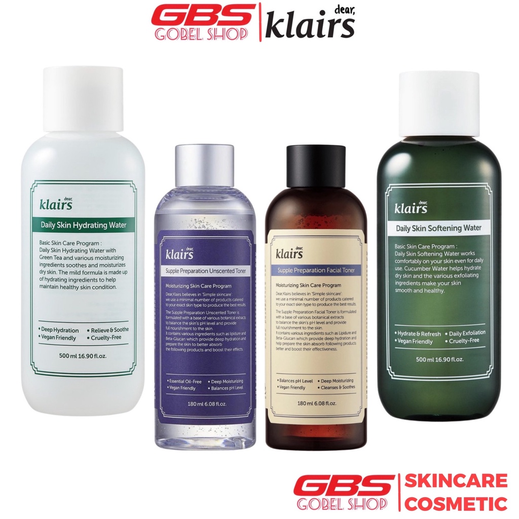 Nước Hoa Hồng Dear Klairs - Klairs Supple Preparation , Klairs Daily Skin Softening Water