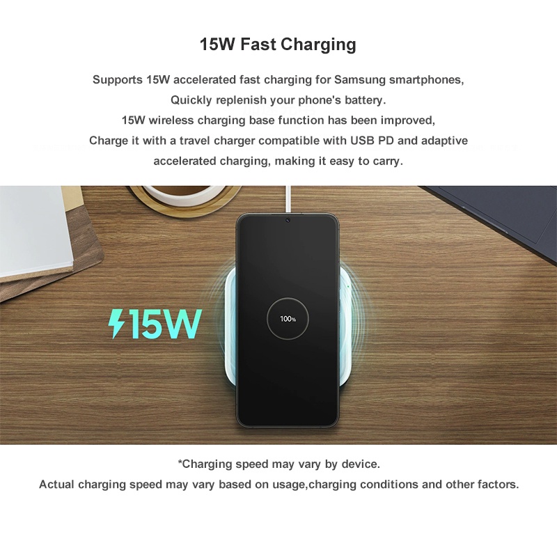 Đế Sạc Nhanh Không Dây 15w ep-p2400 Cho galaxy s22 ultra s21 s20 galaxy watch 4 3 buds live pro