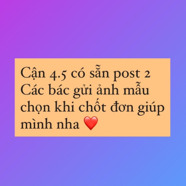 Cận 4.5 có sẵn post 2