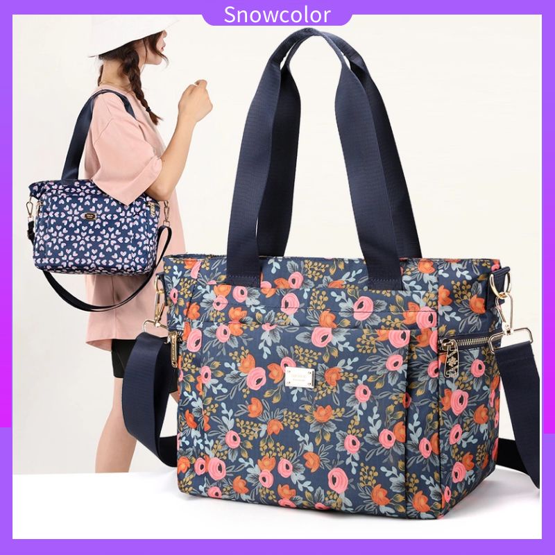 Beg Silang Perempuan Túi Xách Đeo Chéo Canvas Phong Cách Hàn Quốc Beg Besar Beg Tangan Wanita Murah Cantik Cho Nữ