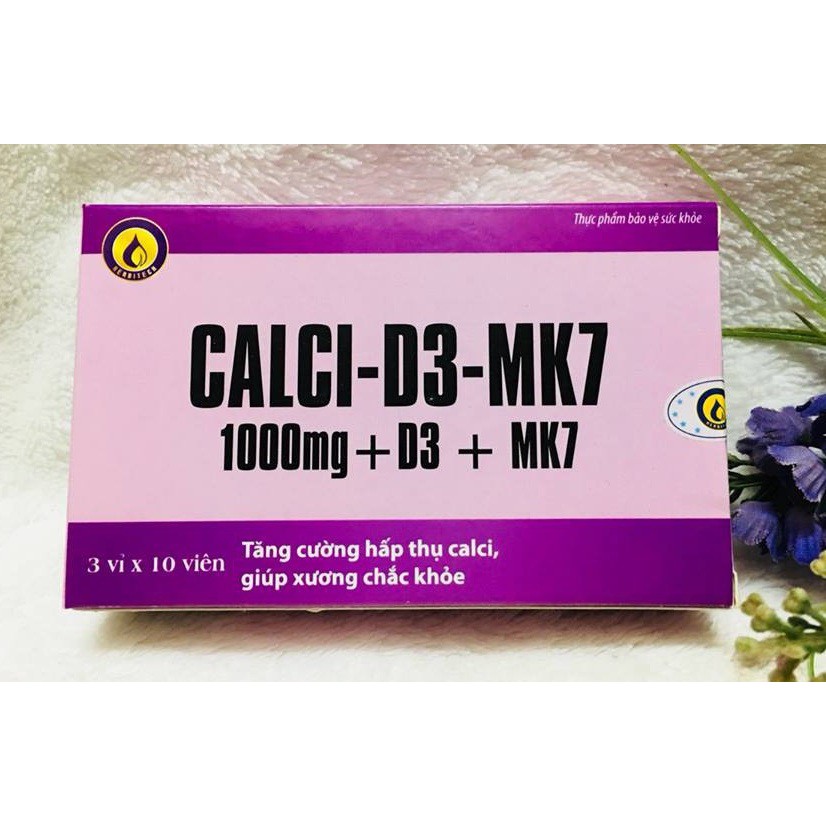 CALCI -D3- MK7  Kingphar  ( Hộp 30 viên )- Tăng Cường Hấp Thụ Canxi , Giúp Xương Chắc Khỏe