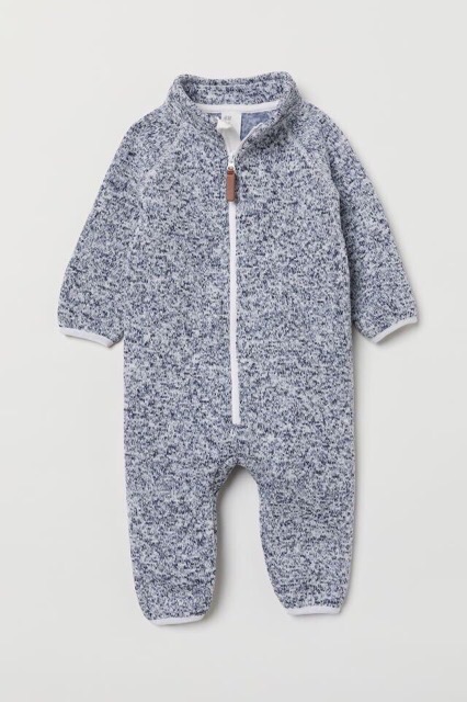 [Sleepsuit] Body liền quần HM xuất dư chất liệu nỉ nhung cho bé từ 0-3 tuổi