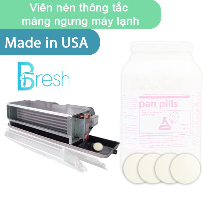 Viên nén khử mùi và thông tắc máy lạnh Pan Pills (4 viên)