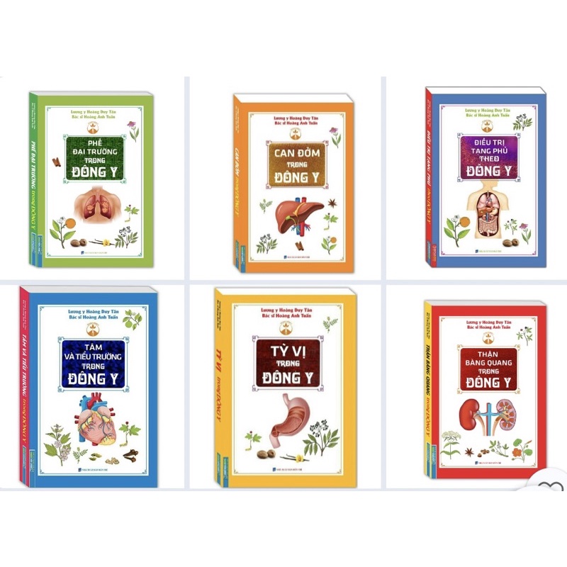 Sách - Combo Đông Y 6 cuốn ( Thận bàng quang,Phế đại trường,Can đởm,Tỳ vị,Tâm và tiểu trường,Điều trị tạng phủ)