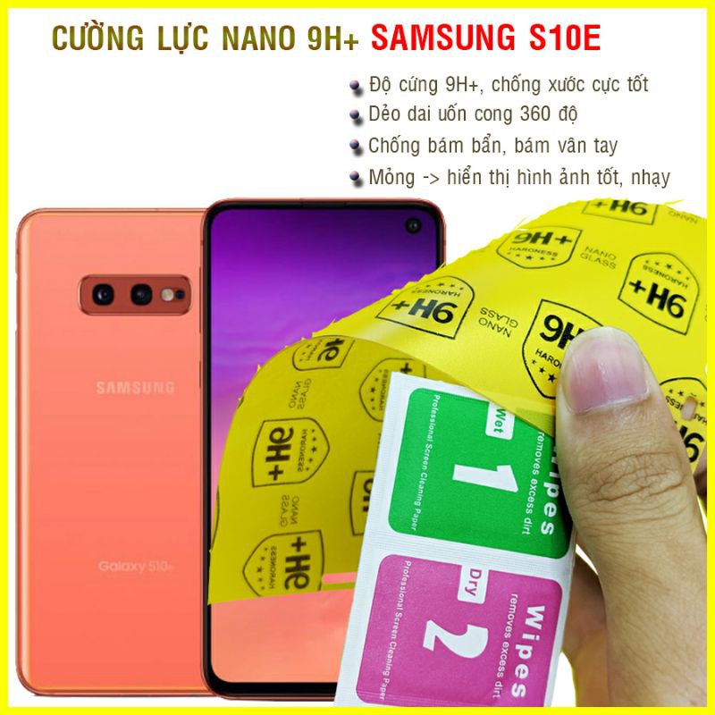 Dán cường lực dẻo nano Samsung S10e