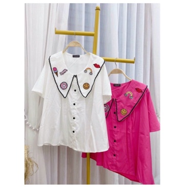 Áo bầu cộc tay mùa hè dáng tiểu thư dễ thương, mặc đi làm, đi chơi(chất đẹp, bán shop)