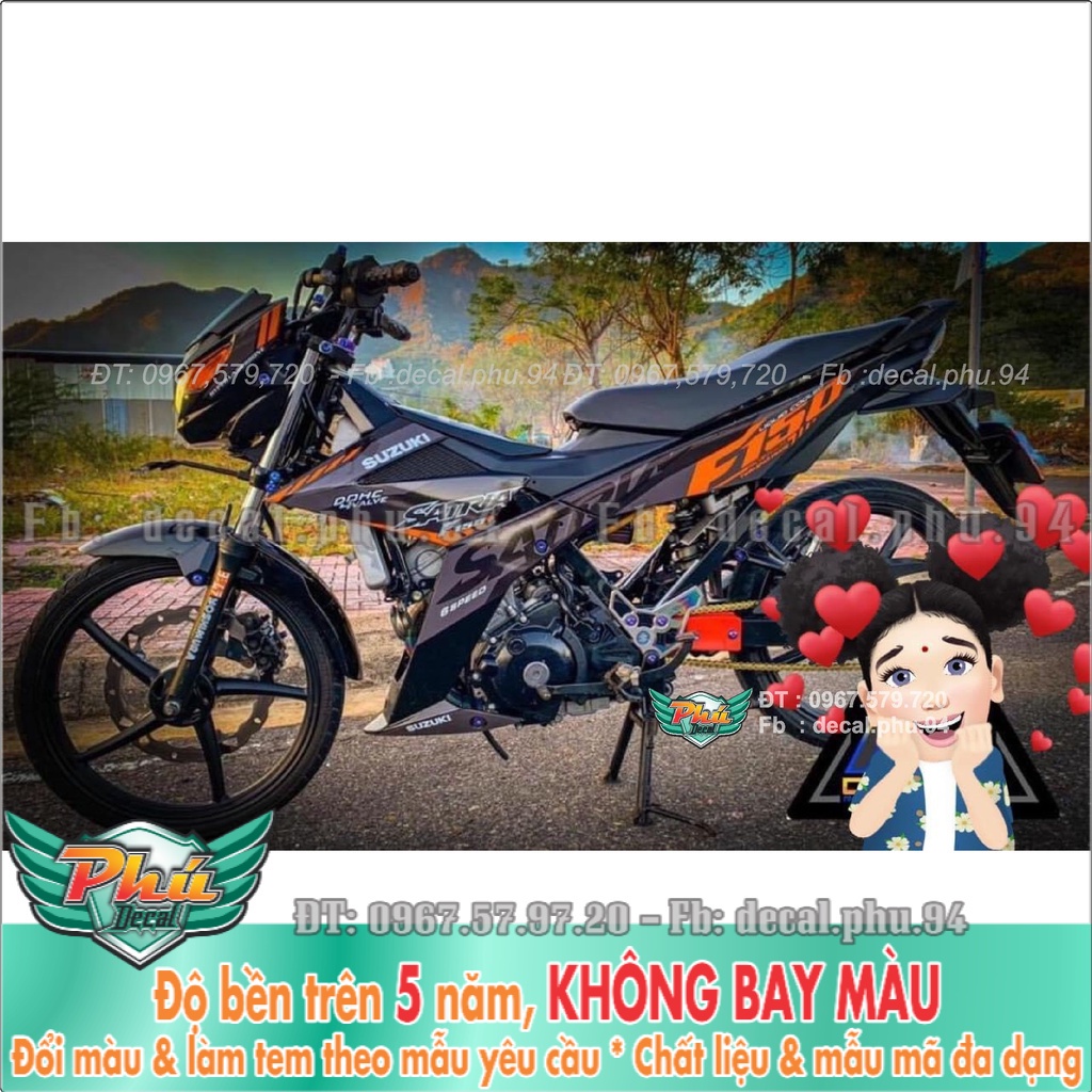Tem Rời Satria Xám cam (K) -1