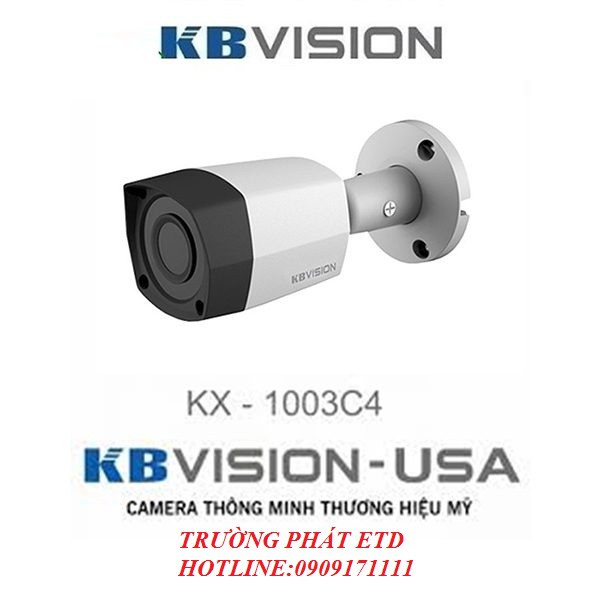 Camera HDCVI Hồng Ngoại 1.0 Megapixel KBVISION KX-1003C4 - Hàng Chính Hãng