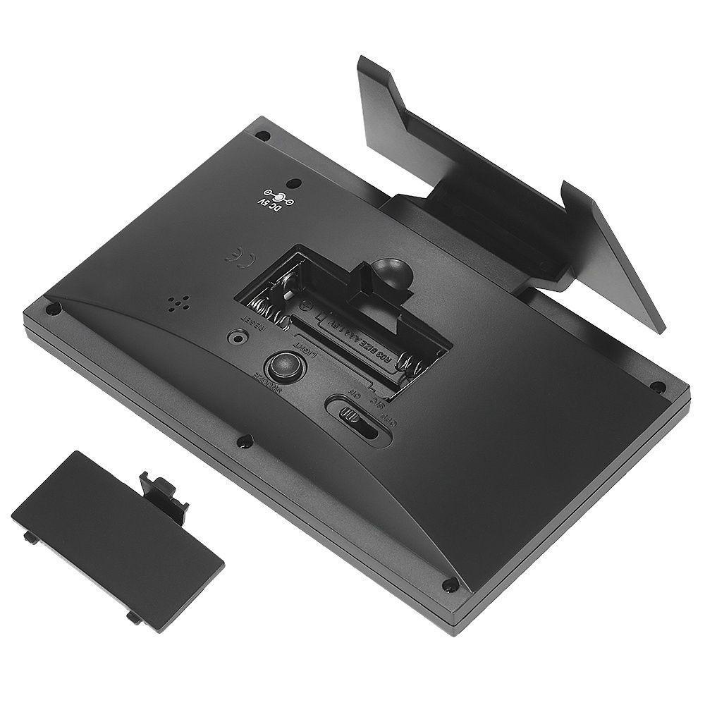 Đồng Hồ Báo Thức Điện Tử Màn Hình LCD Hiển Thị Lịch Thời Tiết