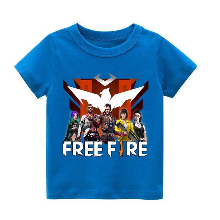 Áo thun cho bé FreeFire2, 4 màu, có size người lớn, Anam Store
