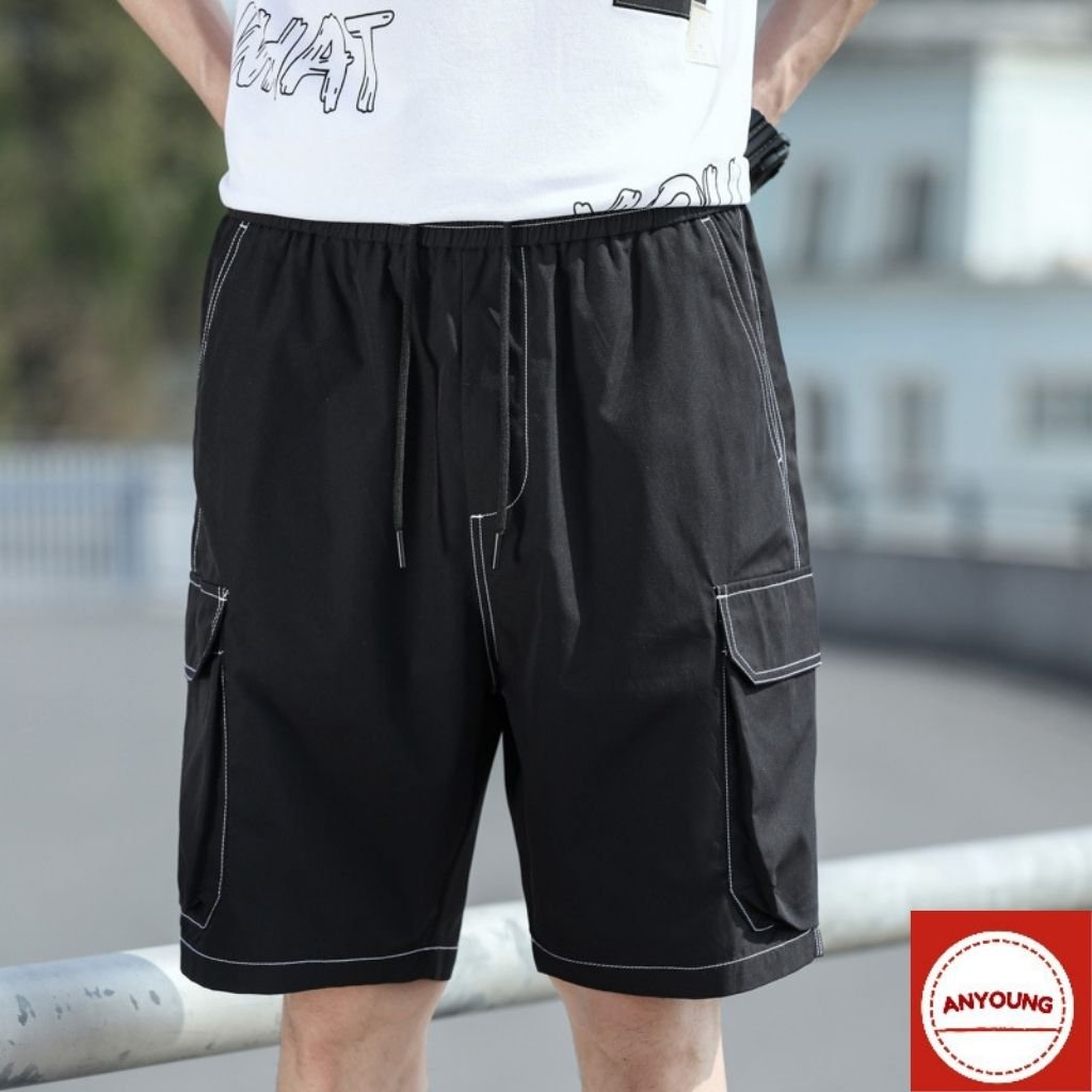 Quần Short Nam Anyoung Quần Đùi Nam Chỉ Nổi Phong Cách Unisex Qs251