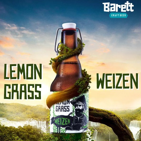 [Nowship] Bia thủ công Barett - Lemongrass Weizen (chai 330ml)