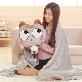 Bộ gối kèm chăn 2 in 1 hình thú dễ thương