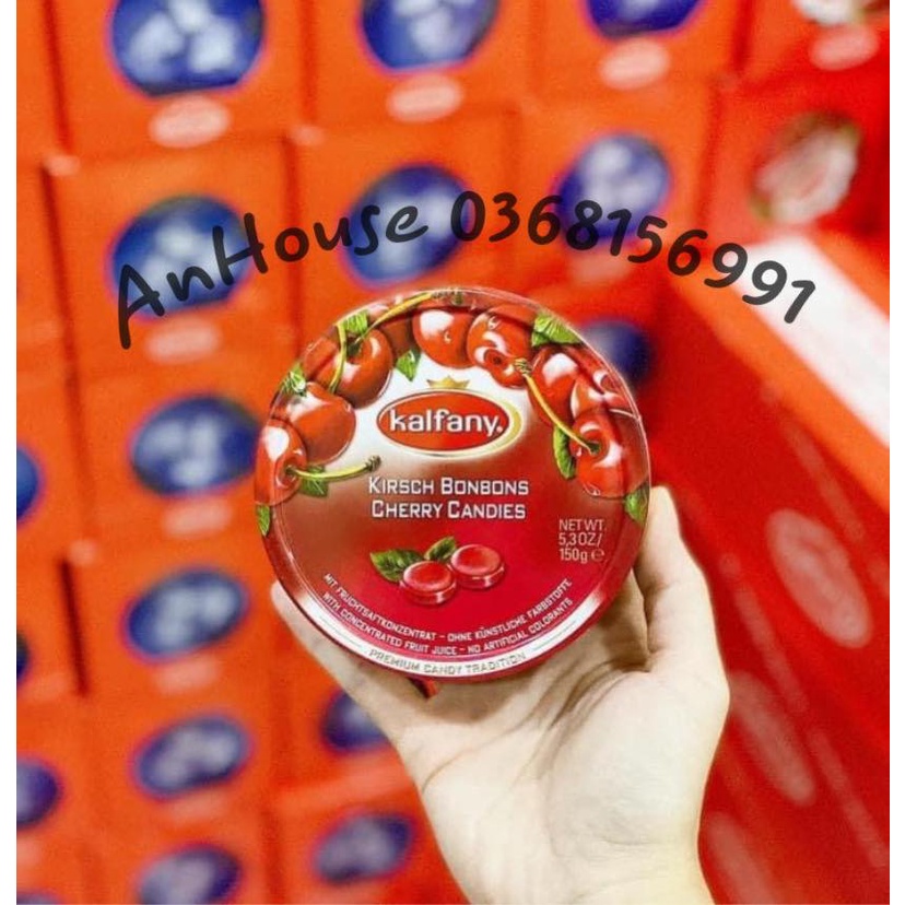 KẸO NGẬM TRÁI CÂY KALFANY vị Cherry - Hộp 150g