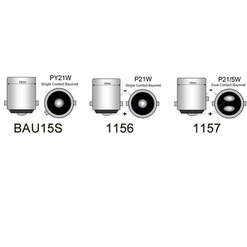 Set 2 Bóng đèn LED 1156 BA15S 1157 BAY15D đèn phanh ô tô xe máy COB GLASS