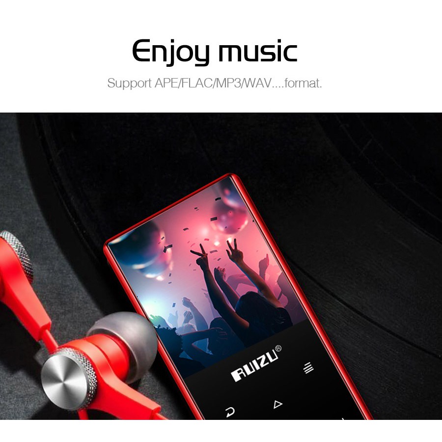 Máy Nghe Nhạc MP3 Bluetooth Ruizu D29 Bộ Nhớ Trong 8GB - Hàng Chính Hãng