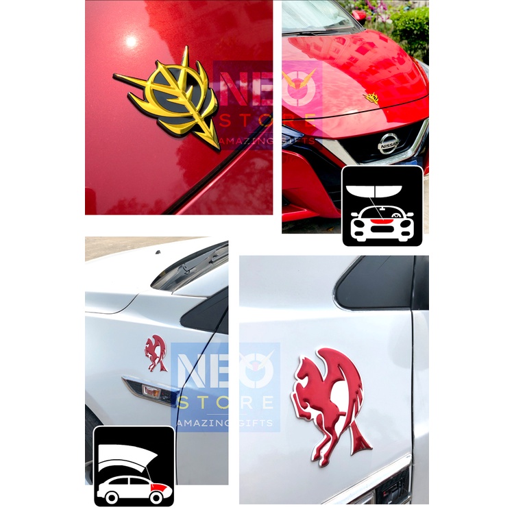Miếng dán trang trí Sticker Dán Laptop Hình Gundam Logo decal 00 Celestial Being