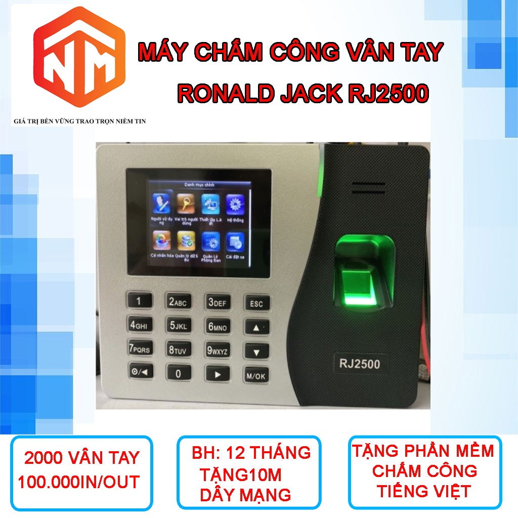 Máy chấm công vân tay Ronald Jack RJ2500 - Máy Chấm Công - Nhật Minh