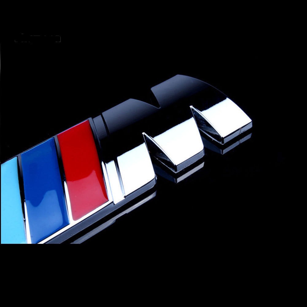 Logo 3D chữ M trang trí xe hơi chất liệu kim loại cho BMW