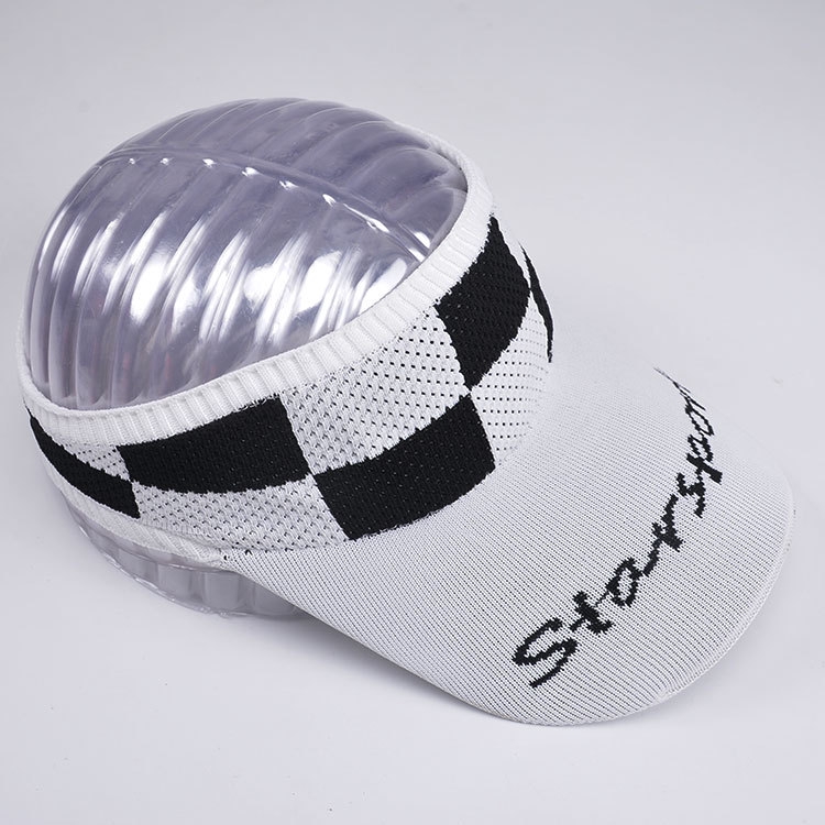 Summer New Arrival Summer Fashion Plaid Sun Protection Half Caps For Women