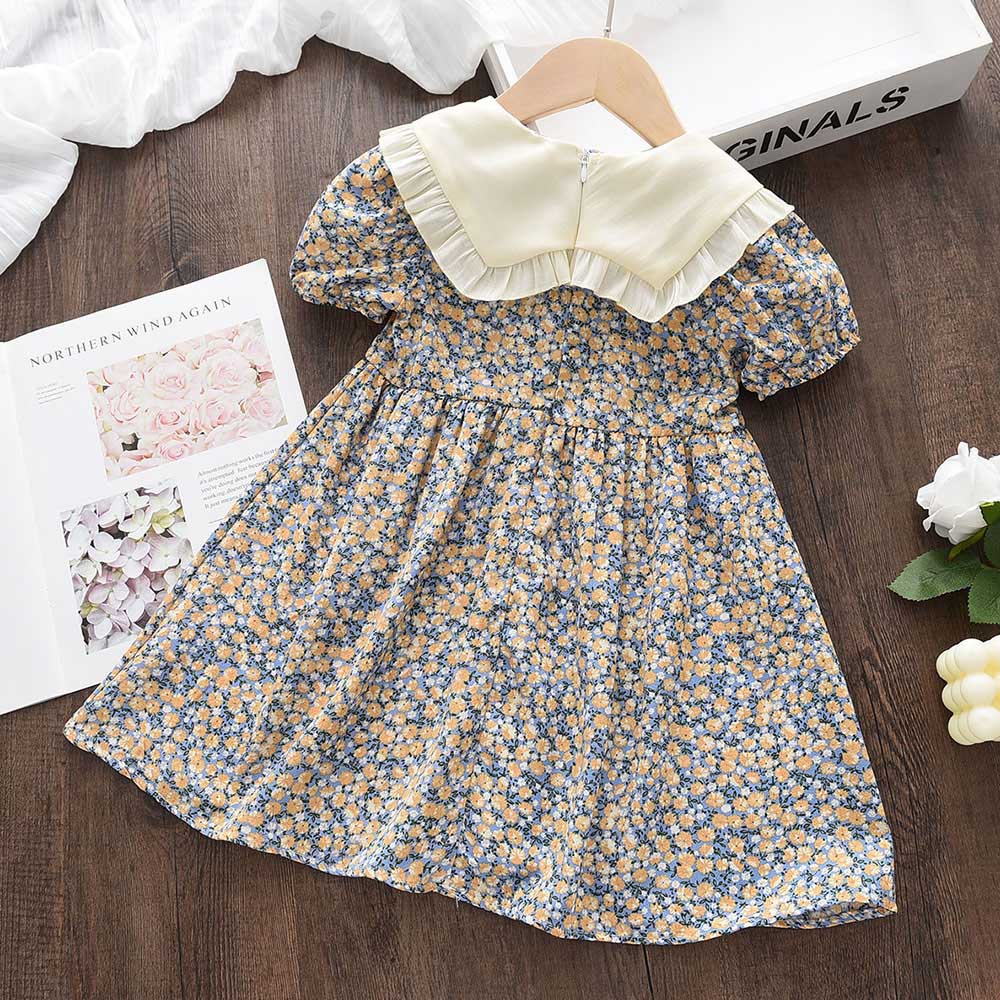 Đầm công chúa BEAR LEADER AM1526 ngắn tay in hoa nhí dễ thương cho bé gái 2-7 tuổi