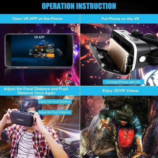 3D Glasses Virtual Reality Headset VR Box Goggles for Android iPhone Samsung