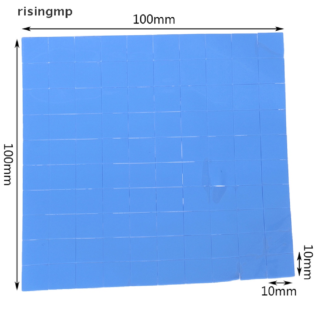 Bộ 100 Miếng Đệm Tản Nhiệt CPU GPU Bằng Silicon Kích Thước 10 * 10 * 0.5mm ♨Trên đó