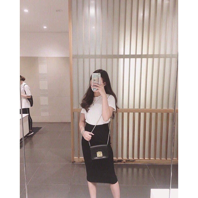 chân váy bút chì dáng dài xẻ sau chất tuyết mưa | BigBuy360 - bigbuy360.vn