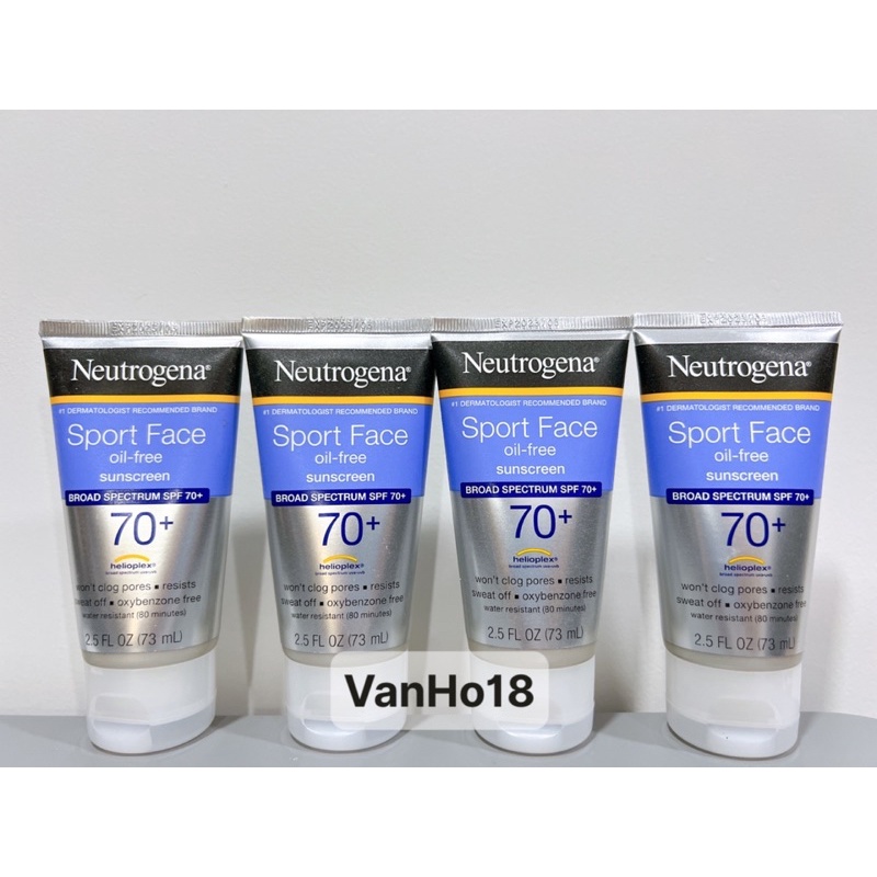 USA_Kem Chống Nắng Thể Thao Neutrogena Sport Face Oil Free Sunscreen SPF70+