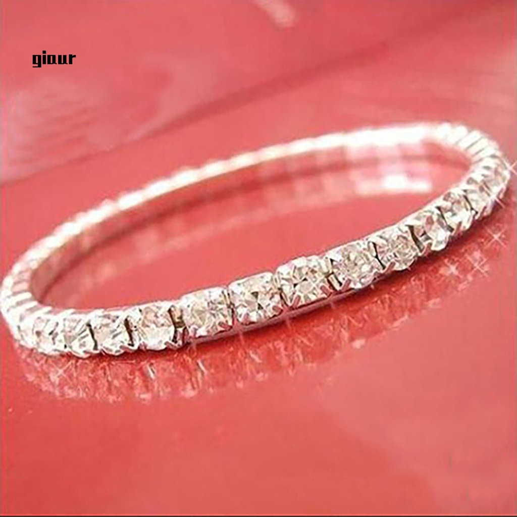 Vòng tay co giãn màu bạc thời trang cho cô dâu