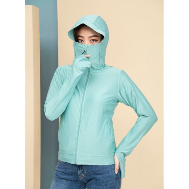Áo chống nắng nữ 2 lớp dư xịn vải thun lạnh lỗ kim