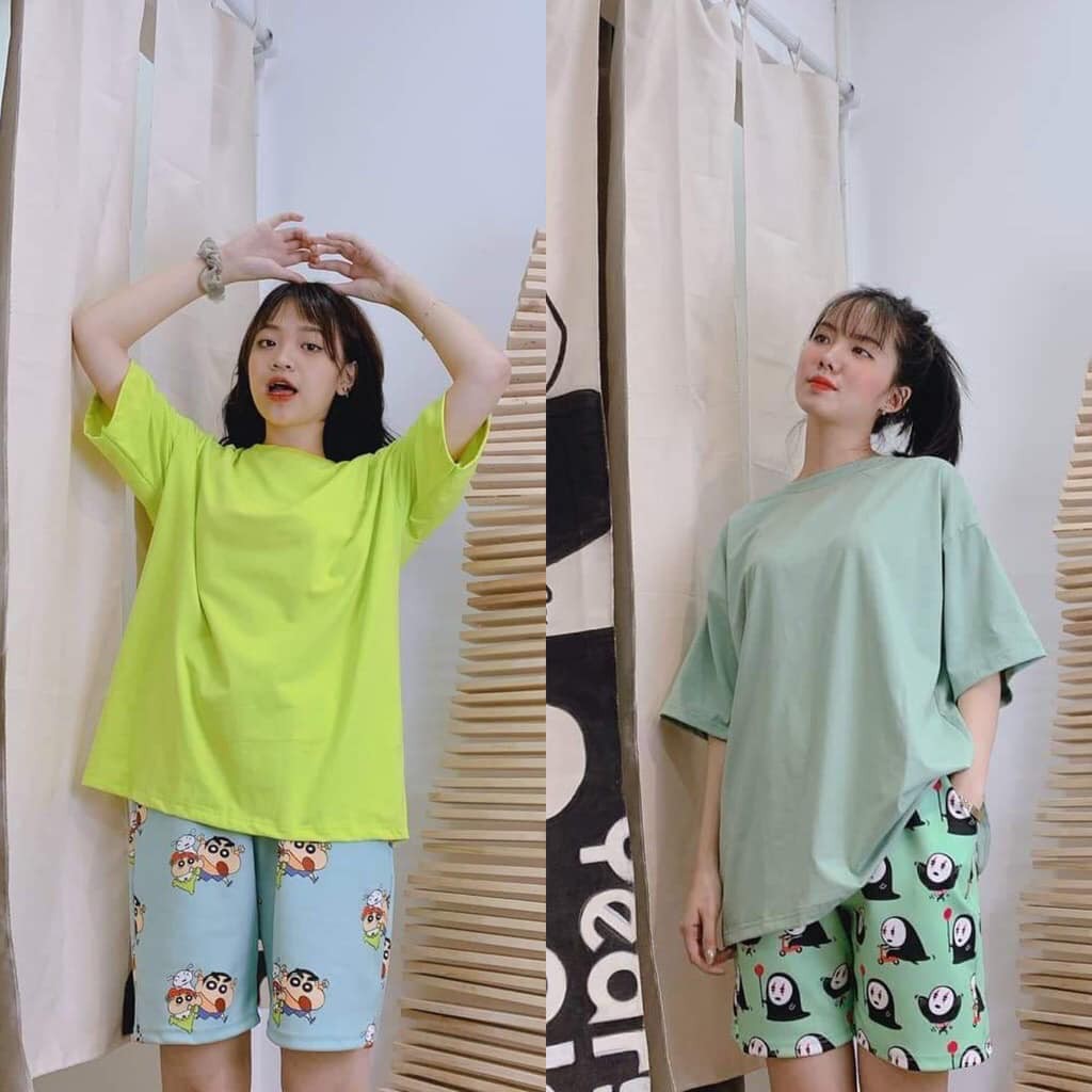Quần Short Hoạt Hình Unisex