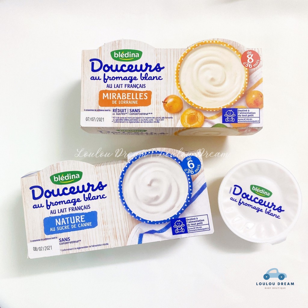 Sữa chua phô mai kem sữa Bledina Douceurs Pháp thơm ngon bổ dưỡng đủ vị cho bé [BAY AIR]