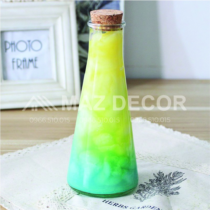 [Sỉ] Chai lọ thủy tinh tam giác sinh tố 315ML đẹp giá rẻ