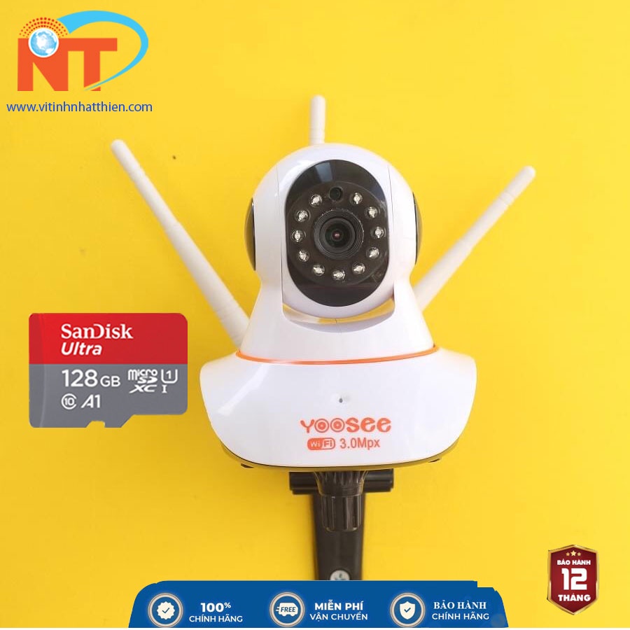 Camera IP WIFI trong nhà YooSee 3.0 + Thẻ nhớ 32/64/128G