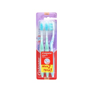 Bộ 3 bàn chải đánh răng Colgate siêu mềm mảnh sạch sâu hiệu quả- mua 2 tặng 1